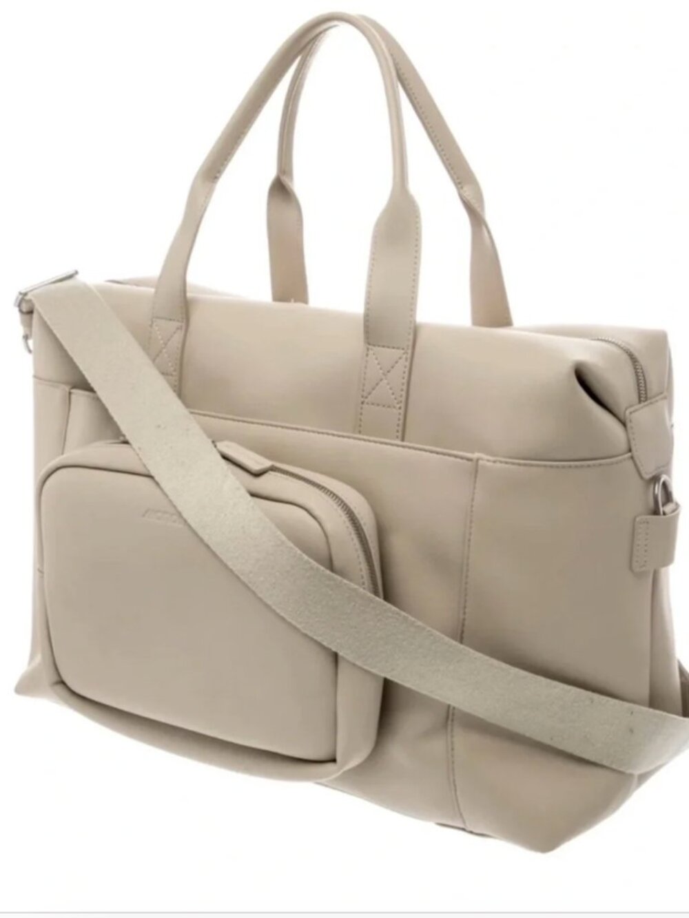 MONOS Metro Duffle Bag Ivory Vegan Leather Luggage